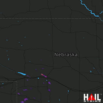 Hail Map North Platte, NE 08-16-2022