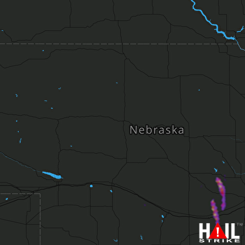 Hail Map Minden, NE 08-19-2022