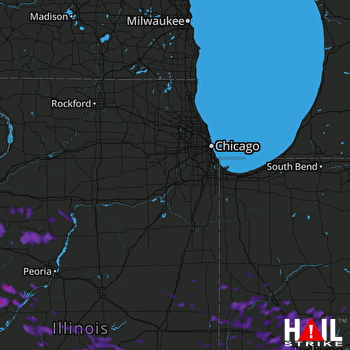 Hail Map Crawfordsville, IN 07-11-2017