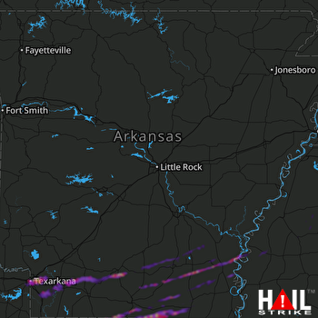 Hail Map Texarkana, TX 12-30-2021