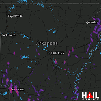 Hail Map Texarkana, TX 06-27-2022
