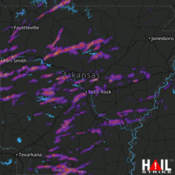 Hail Map Little Rock, AR 04-16-2023