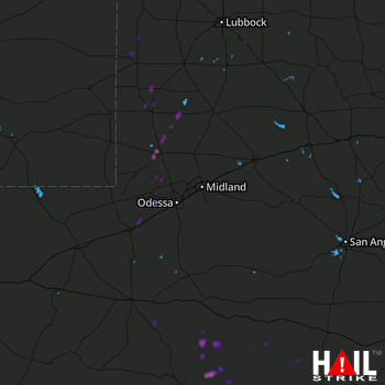 Hail Map Andrews, TX 12-26-2018