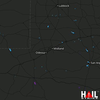 Hail Map MIDLAND/ODSSA 06-27-2022