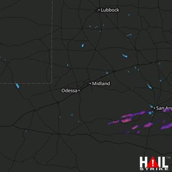 Hail Map Big Lake, TX 11-11-2022