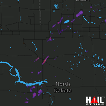 Hail Map Minot, ND 09-13-2018