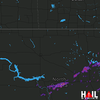Hail Map Carrington, ND 06-24-2022