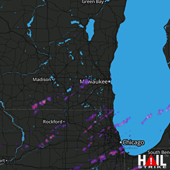 Hail Map Joliet, IL 04-10-2017