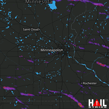 Hail Map Andover, MN 07-10-2022