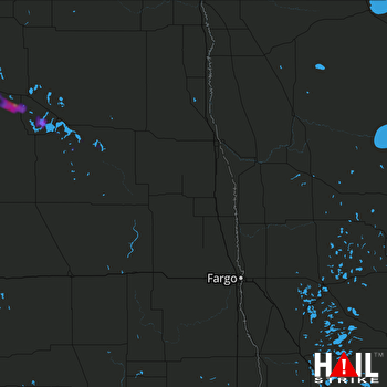 Hail Map Rugby, ND 05-18-2022