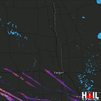Hail Map Casselton, ND 07-22-2022