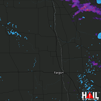 Hail Map Roseau, MN 08-16-2022