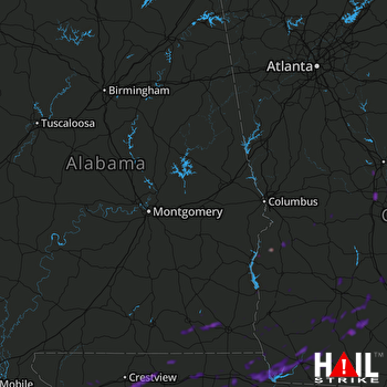 Hail Map Perry, GA 12-02-2018