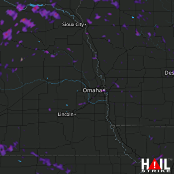 Hail Map Omaha, NE 07-06-2022