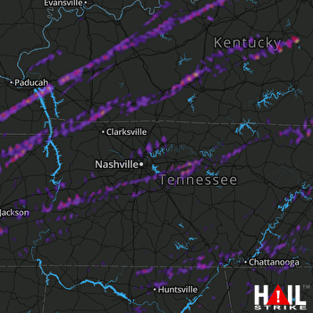Hail Map Bowling Green, KY 12-11-2021