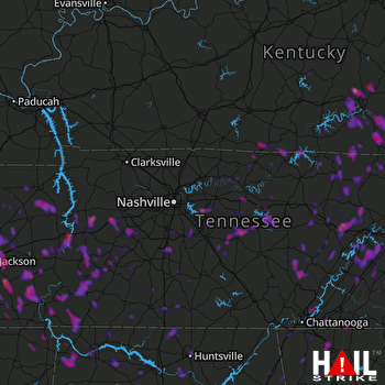 Hail Map Jackson, TN 06-27-2022