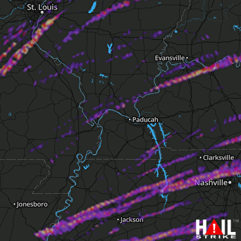 Hail Map Belleville, IL 04-01-2023
