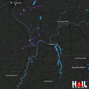 Hail Map Cape Girardeau, MO 04-03-2017