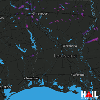 Hail Map Bastrop, LA 04-06-2018
