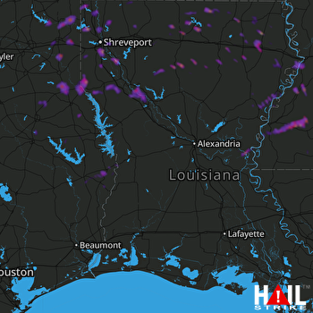 Hail Map Bastrop, LA 04-06-2018