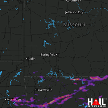 Hail Map Fort Smith, AR 10-16-2022