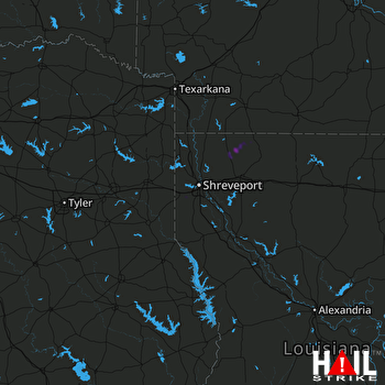 Hail Map Cotton Valley, LA 01-18-2023