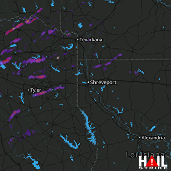 Hail Map Paris, TX 04-11-2017