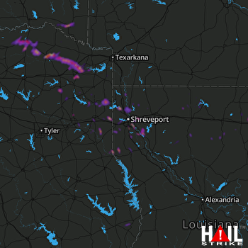 Hail Map Bossier City, LA 04-06-2018