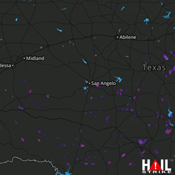 Hail Map Kerrville, TX 06-28-2022