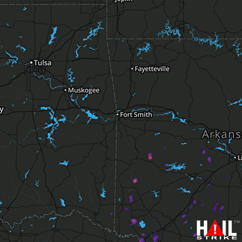Hail Map Texarkana, TX 06-27-2022