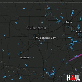 Hail Map Talihina, OK 01-12-2023