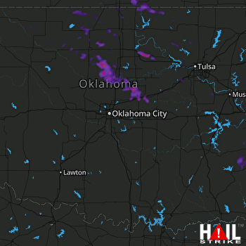 Hail Map Arkansas City, KS 06-18-2017