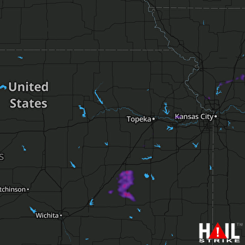 Hail Map Madison, KS 06-16-2022