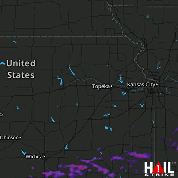 Hail Map Chanute, KS 06-26-2022