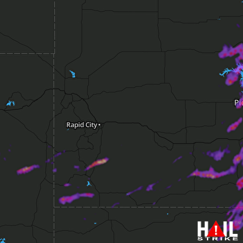 Hail Map Valentine, NE 06-25-2022