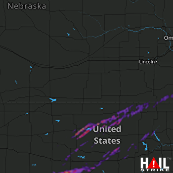 Hail Map Great Bend, KS 10-06-2018