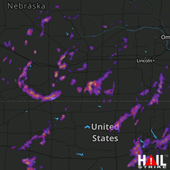 Hail Map Manhattan, KS 04-30-2022