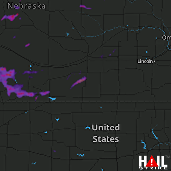 Hail Map Oxford, NE 06-25-2022