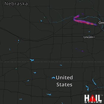 Hail Map Columbus, NE 06-25-2022