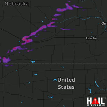 Hail Map Lexington, NE 07-24-2022