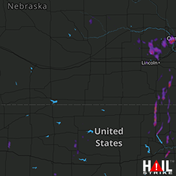 Hail Map Papillion, NE 06-01-2023