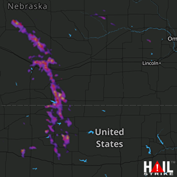 Hail Map Lexington, NE 08-08-2018