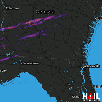 Hail Map Cordele, GA 01-13-2023