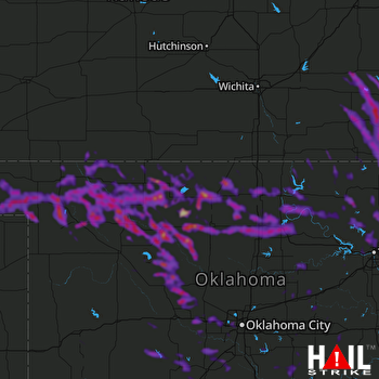 Hail Map Enid, OK 07-12-2020