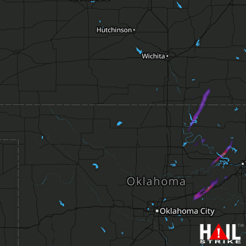 Hail Map Chandler, OK 11-11-2022