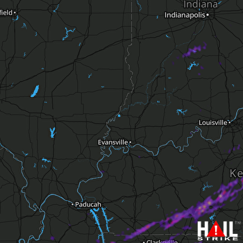 Hail Map Bowling Green, KY 12-11-2021
