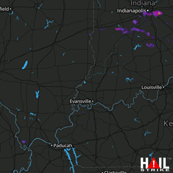 Hail Map New Palestine, IN 05-28-2017